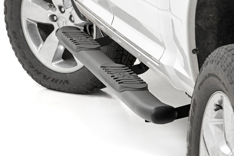 Oval Nerf Step Crew Cab Black Ram 1500/2500/3500 2WD/4WD (2010-2025 & Classic)