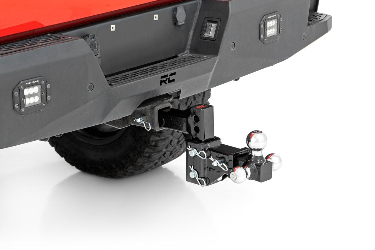 Adjustable Trailer Hitch 6 Inch Drop Multi-Ball Mount Fits 2 Inch Receiver