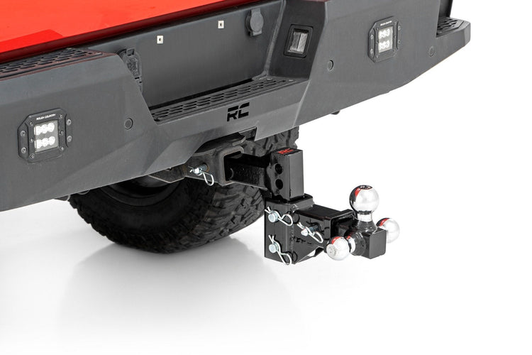 Adjustable Trailer Hitch 6 Inch Drop Multi-Ball Mount Fits 2 Inch Receiver