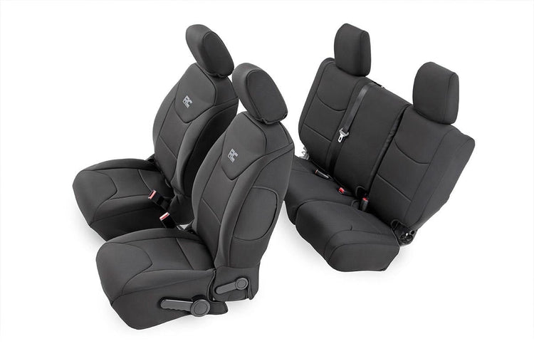 Seat Covers Front and Rear 4-Door Jeep Wrangler JK 4WD (2013-2018)