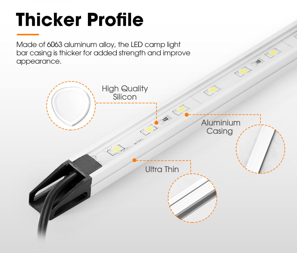 LIGHTFOX LED Camping Strip Light Bars