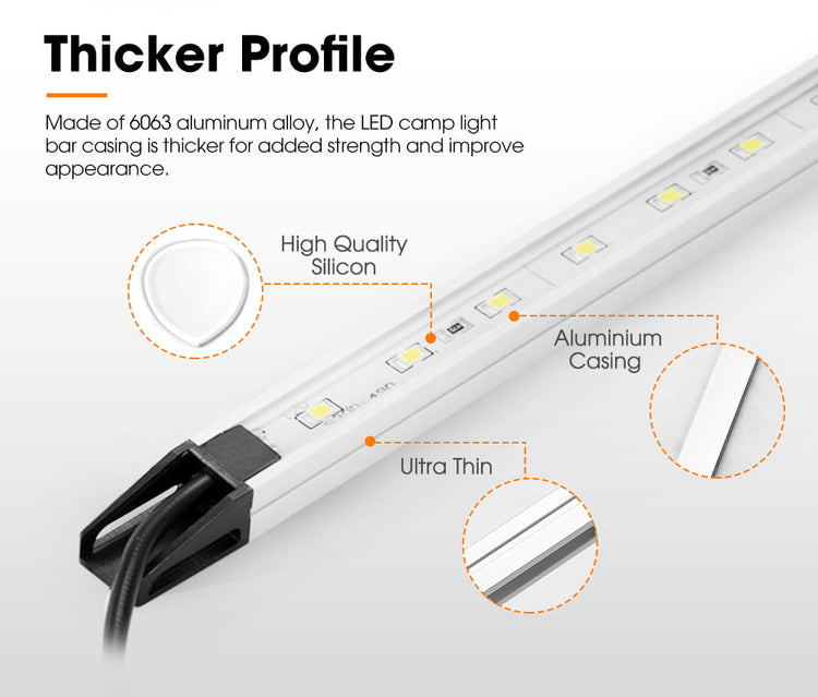 LIGHTFOX LED Camping Strip Light Bars