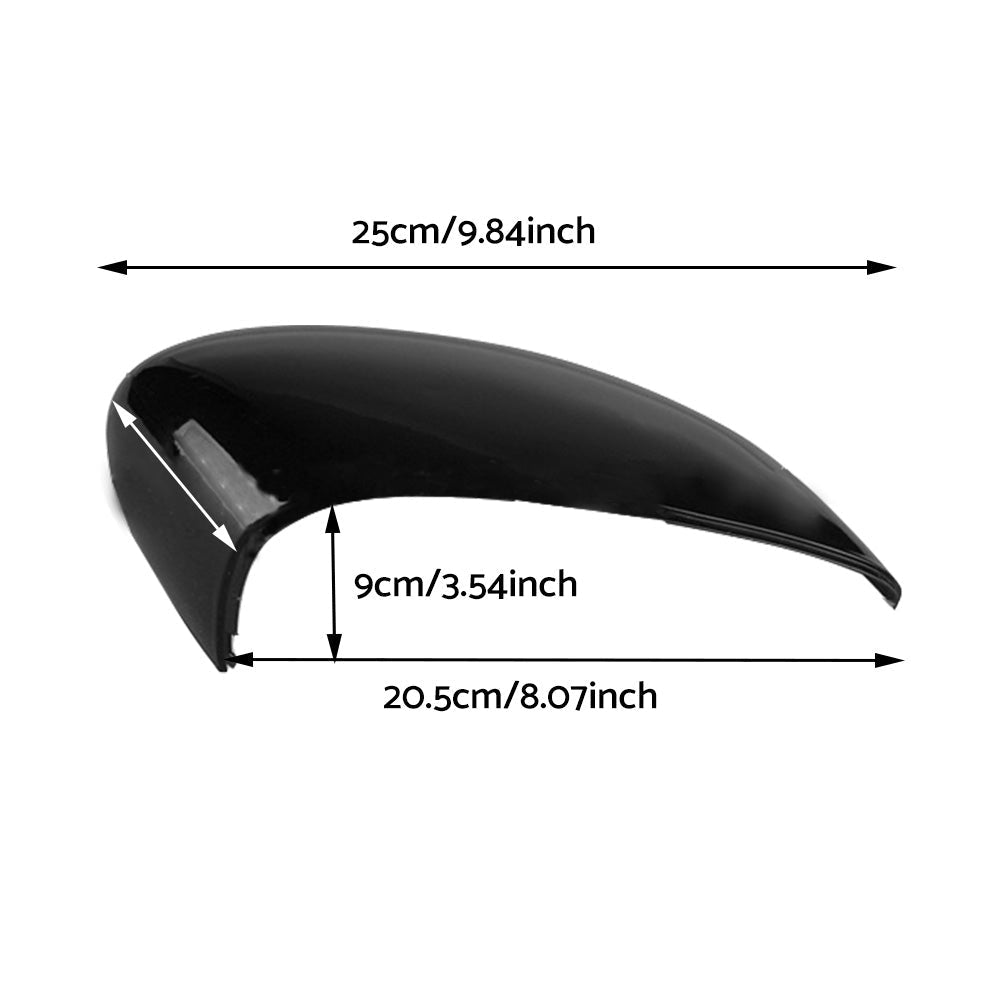 Left and Right Wing Mirror Cover Gloss Black Suitable For Ford Fiesta MK7 2008 - 2017 - Frazy's Auto Parts