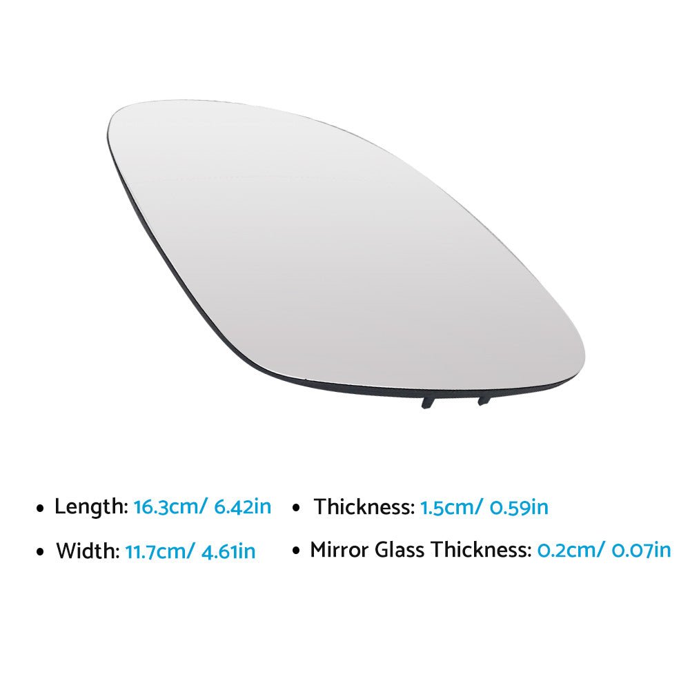 Left Side Mirror Glass With Heated Back Plate Suitable For VW Golf MK5 2004 - 2008 - Frazy's Auto Parts