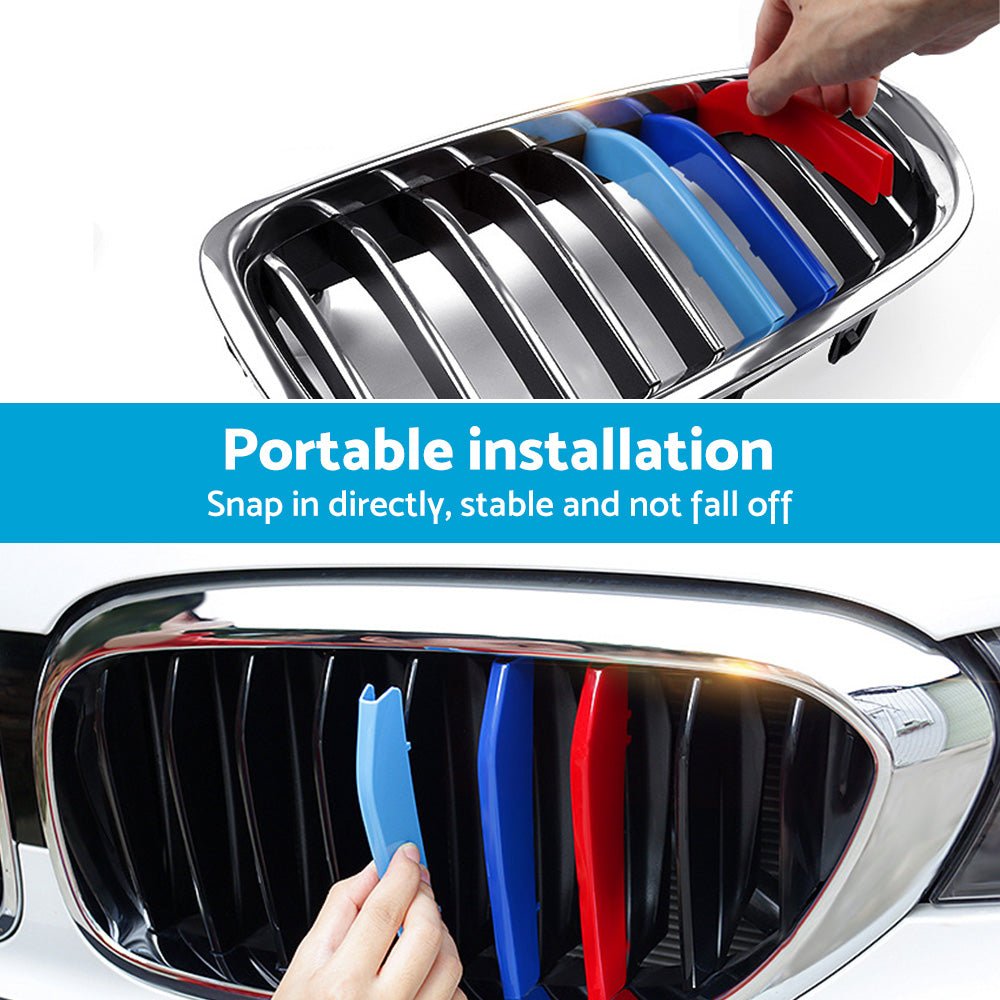 M - Tech Kidney Grille 3 - Color Cover Clips Suitable For BMW X5 E70 2008 - 2013 - Frazy's Auto Parts