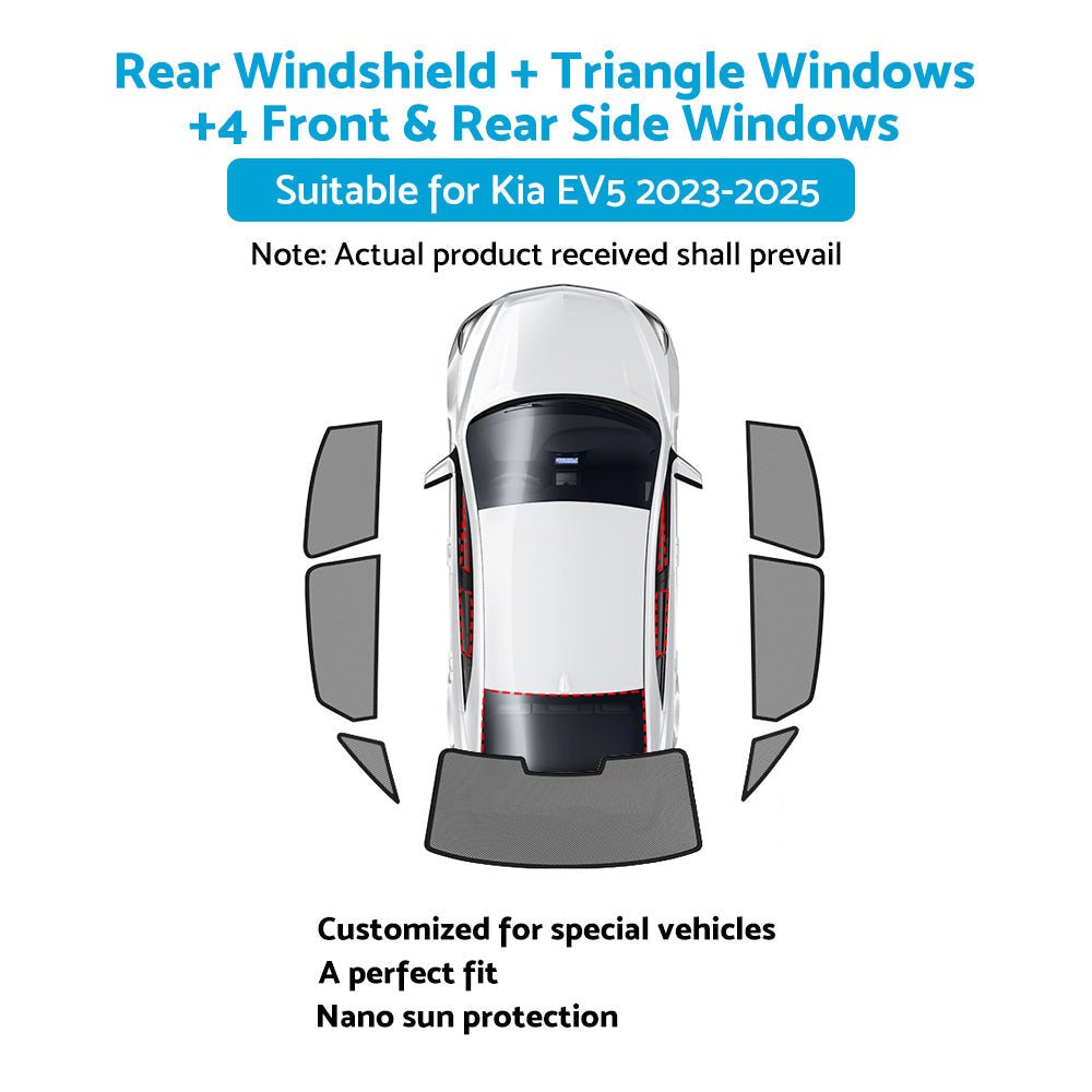 Magnetic Car Window Sun Shades Sun Blind Suitable For Kia EV5 2023 - 2025 - Frazy's Auto Parts
