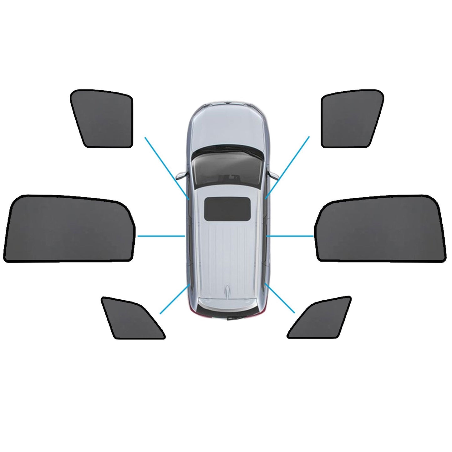 Magnetic Mesh Sun Blind Car Window Shades Suitable For Audi Q7 / SQ7 2015 - 2025 Front & Rear - Frazy's Auto Parts