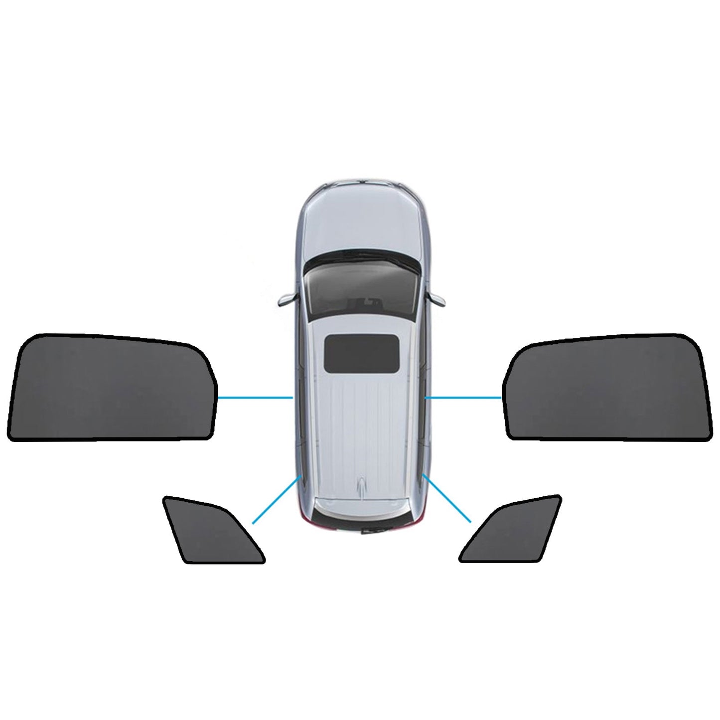 Magnetic Mesh Sun Blind Car Window Shades Suitable For Audi Q7 / SQ7 2015 - 2025 Front & Rear - Frazy's Auto Parts
