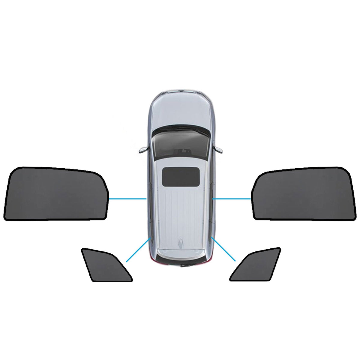 Magnetic Mesh Sun Blind Car Window Shades Suitable For Audi Q7 / SQ7 2015 - 2025 Front & Rear - Frazy's Auto Parts