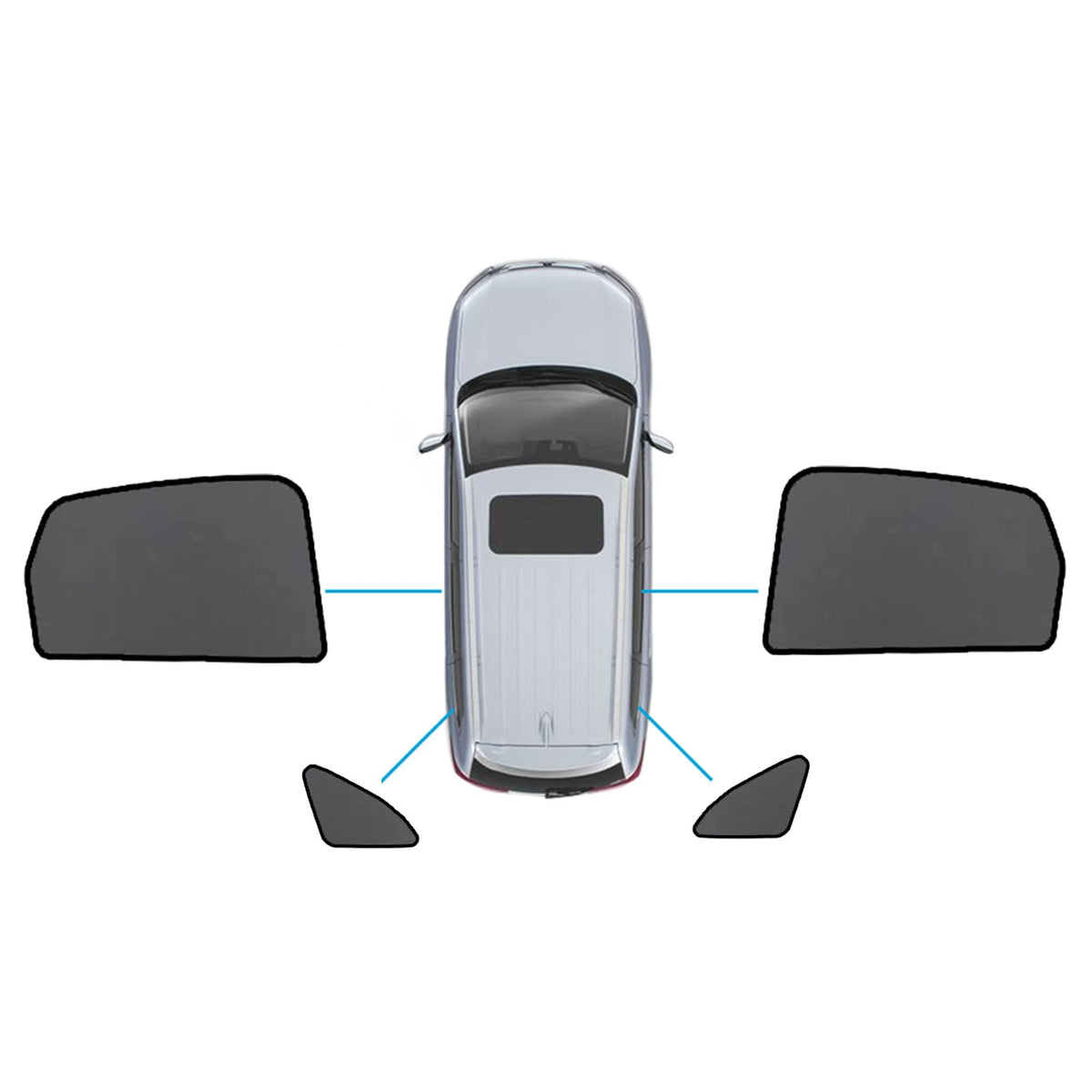 Magnetic Mesh Sun Blind Shades Suitable for Audi Q5 8R 2009–2016 On Front Rear - Frazy's Auto Parts