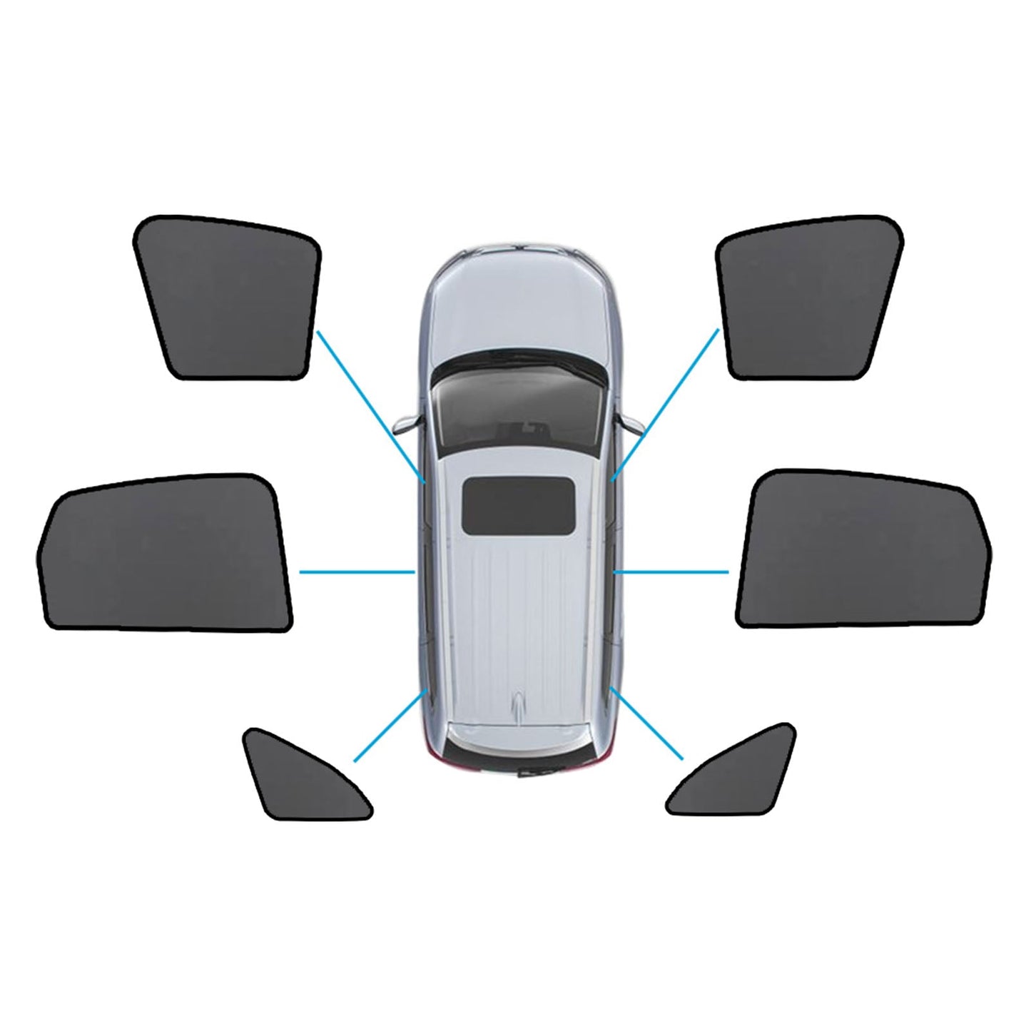 Magnetic Mesh Sun Blind Shades Suitable for Audi Q5 8R 2009–2016 On Front Rear - Frazy's Auto Parts