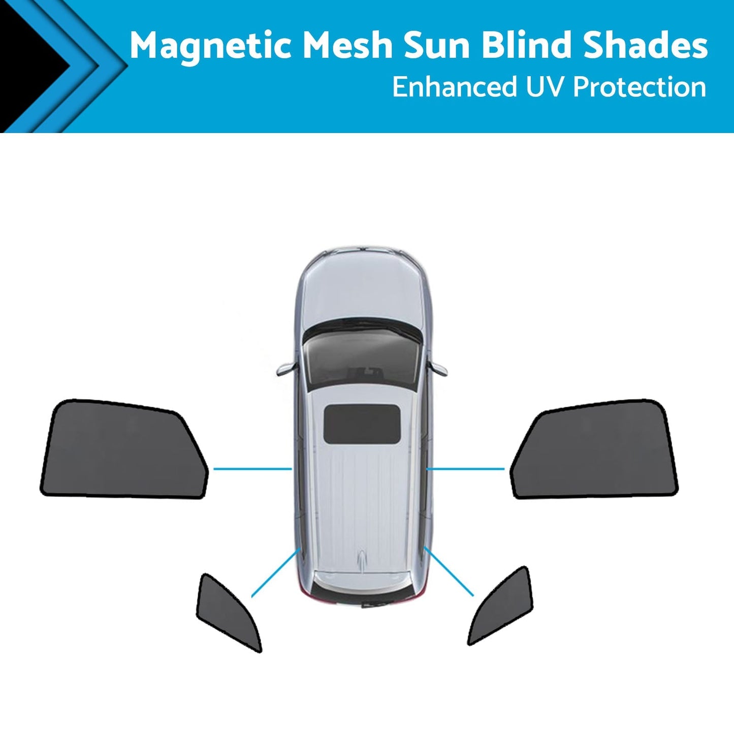 Magnetic Mesh Sun Blind Shades Suitable for Audi Q5 FY 2017 - 2025 On Front Rear - Frazy's Auto Parts