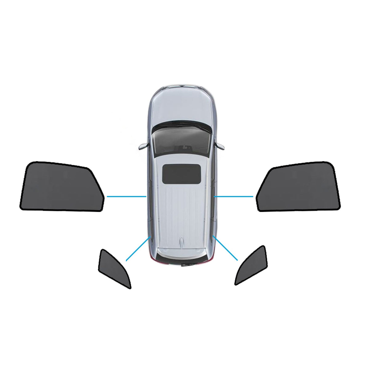 Magnetic Mesh Sun Blind Shades Suitable for Audi Q5 FY 2017 - 2025 On Front Rear - Frazy's Auto Parts