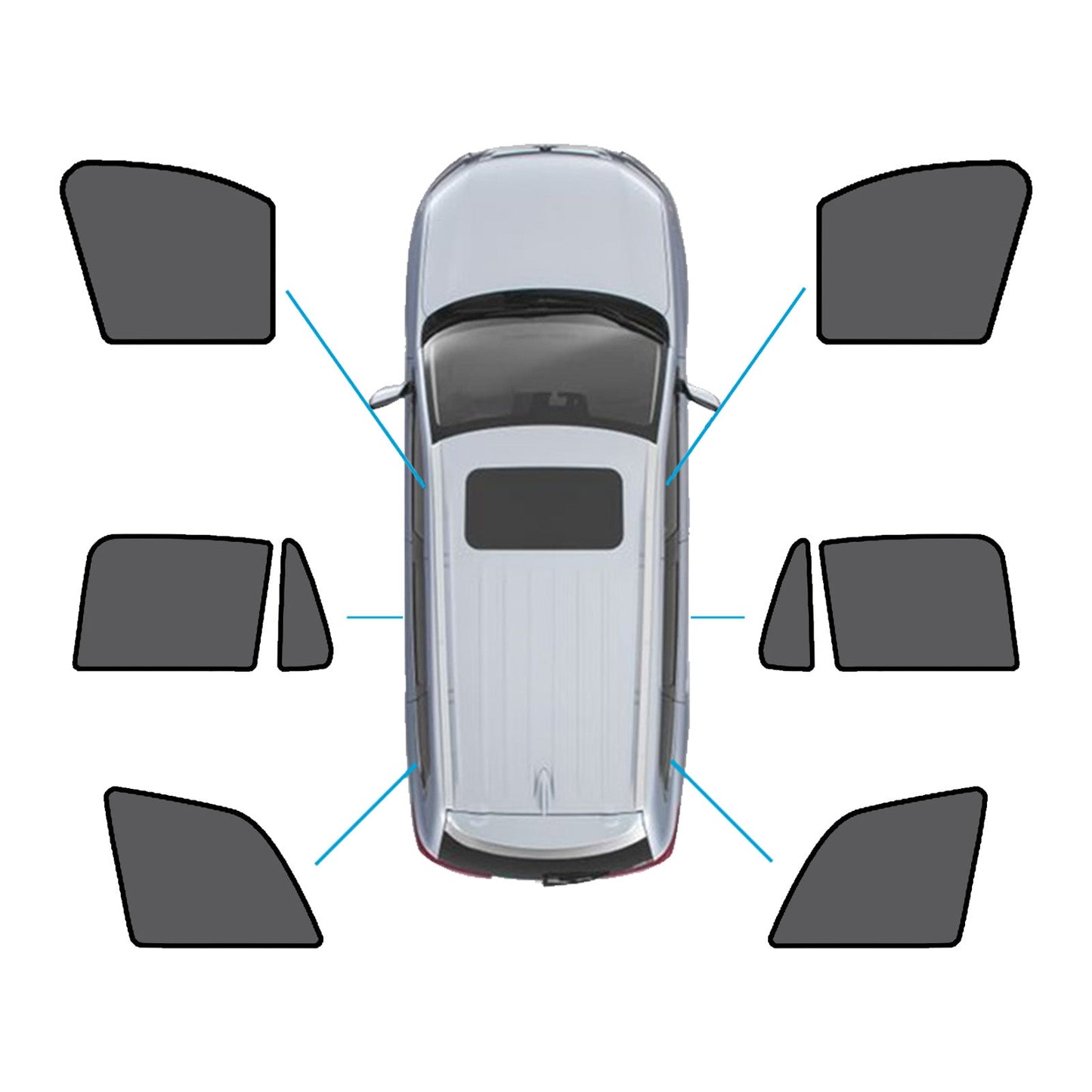 Magnetic Mesh Sun Blind Shades Suitable for Volvo XC90 2015 - Current On Front/Rear - Frazy's Auto Parts