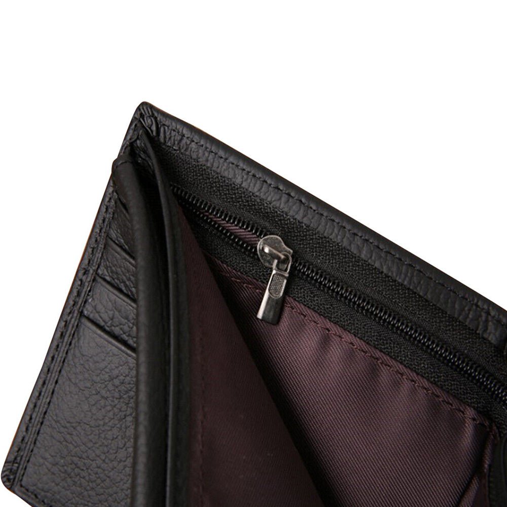 Mens Leather Wallet Cowhide Coin Purse Wallet Multiple Card Slots New AU - Frazy's Auto Parts