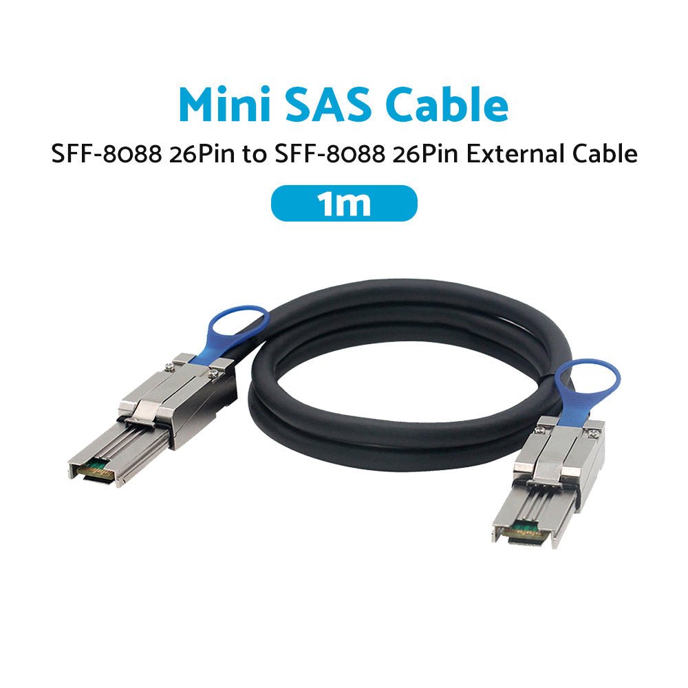 Mini SAS SFF - 8088 26Pin to SFF - 8088 26Pin External Cable Disk Array Line 1M - Frazy's Auto Parts