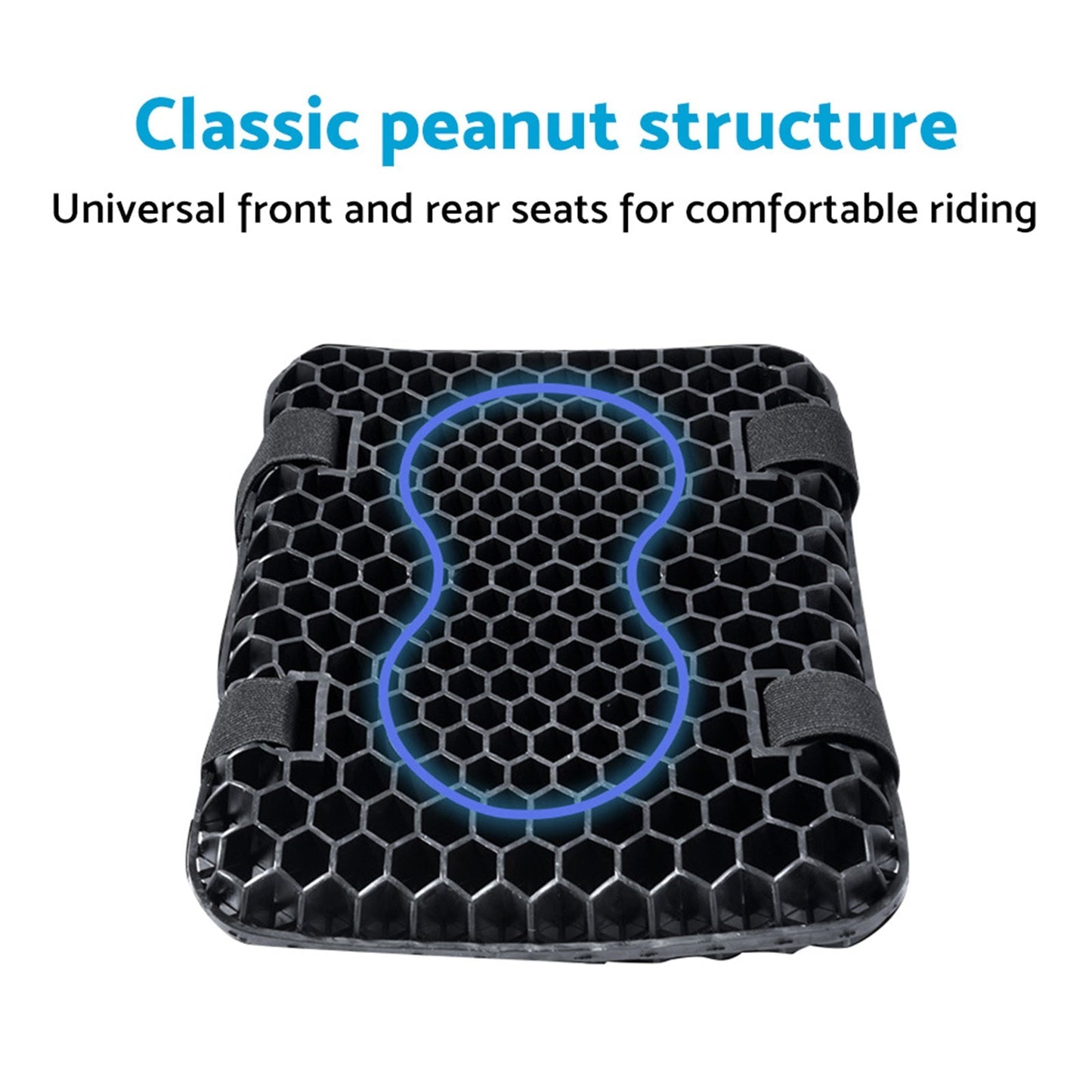 Motorcycle Seat Cushion Comfort Gel Pillow Pad Cover Motorbike Pressure Relief - Frazy's Auto Parts