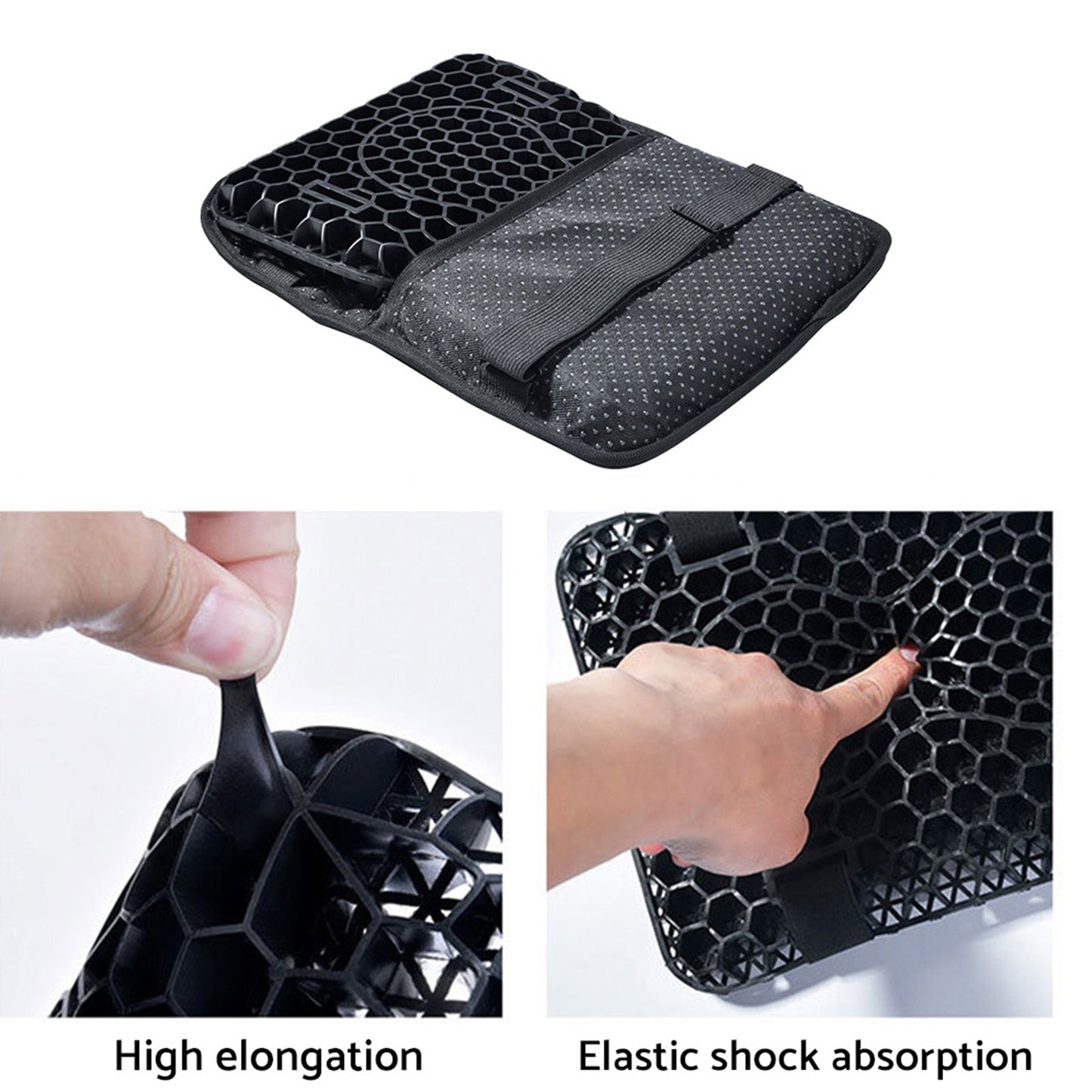 Motorcycle Seat Cushion Comfort Gel Pillow Pad Cover Motorbike Pressure Relief - Frazy's Auto Parts