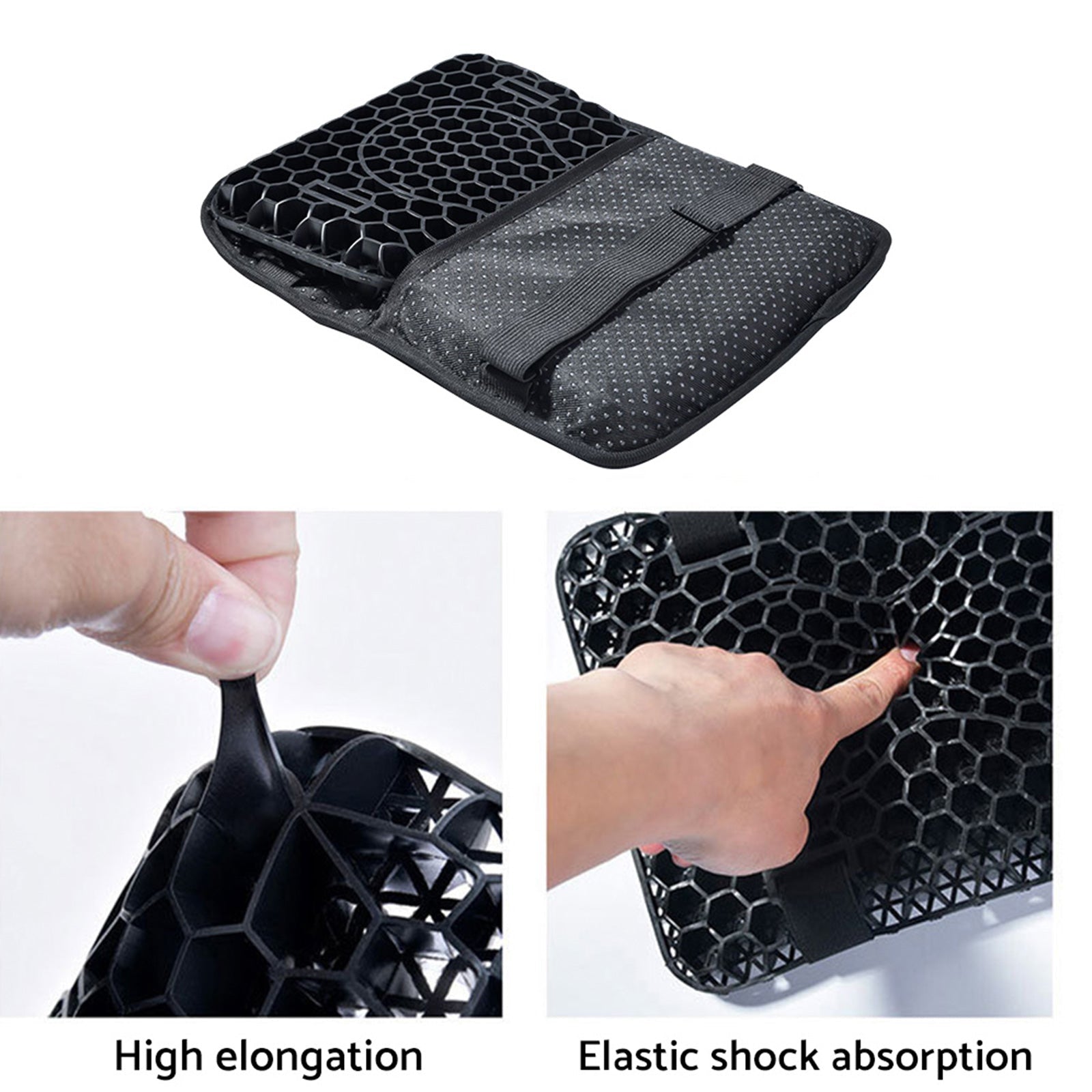 Motorcycle Seat Cushion Comfort Gel Pillow Pad Cover Motorbike Pressure Relief - Frazy's Auto Parts