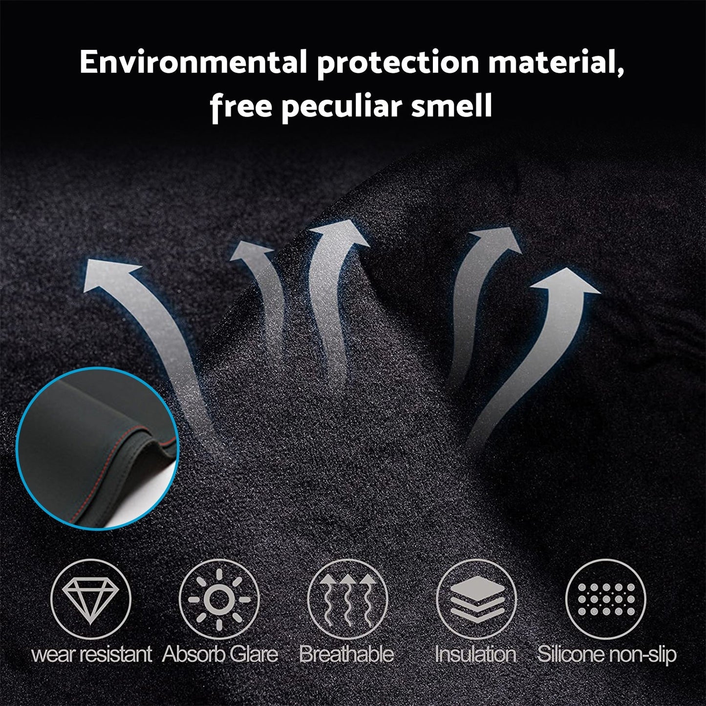 Non - Slip Dash Mat (Dashboard Cover) Suitable For Ford Everest 2015 - 2022 Leather - Frazy's Auto Parts