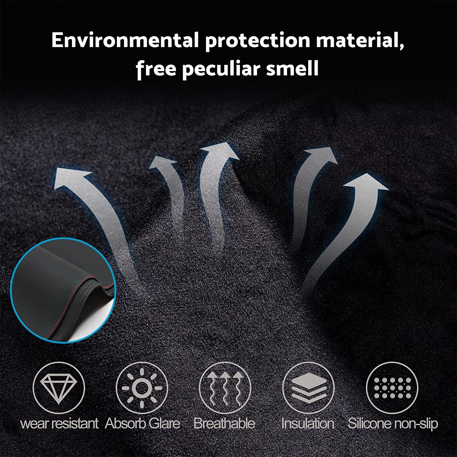 Non - Slip Dash Mat (Dashboard Cover) Suitable For Ford Everest 2015 - 2022 Leather - Frazy's Auto Parts