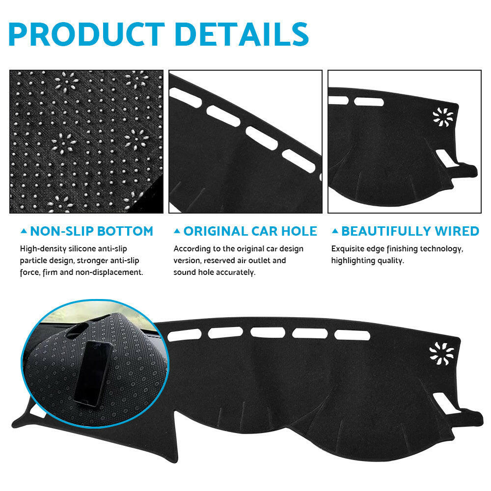 Non - Slip Dash Mat Dashboard Cover Suitable For Nissan Navara D23 NP300 ST - X ST SL PRO - 4X 2021–2022 - Frazy's Auto Parts