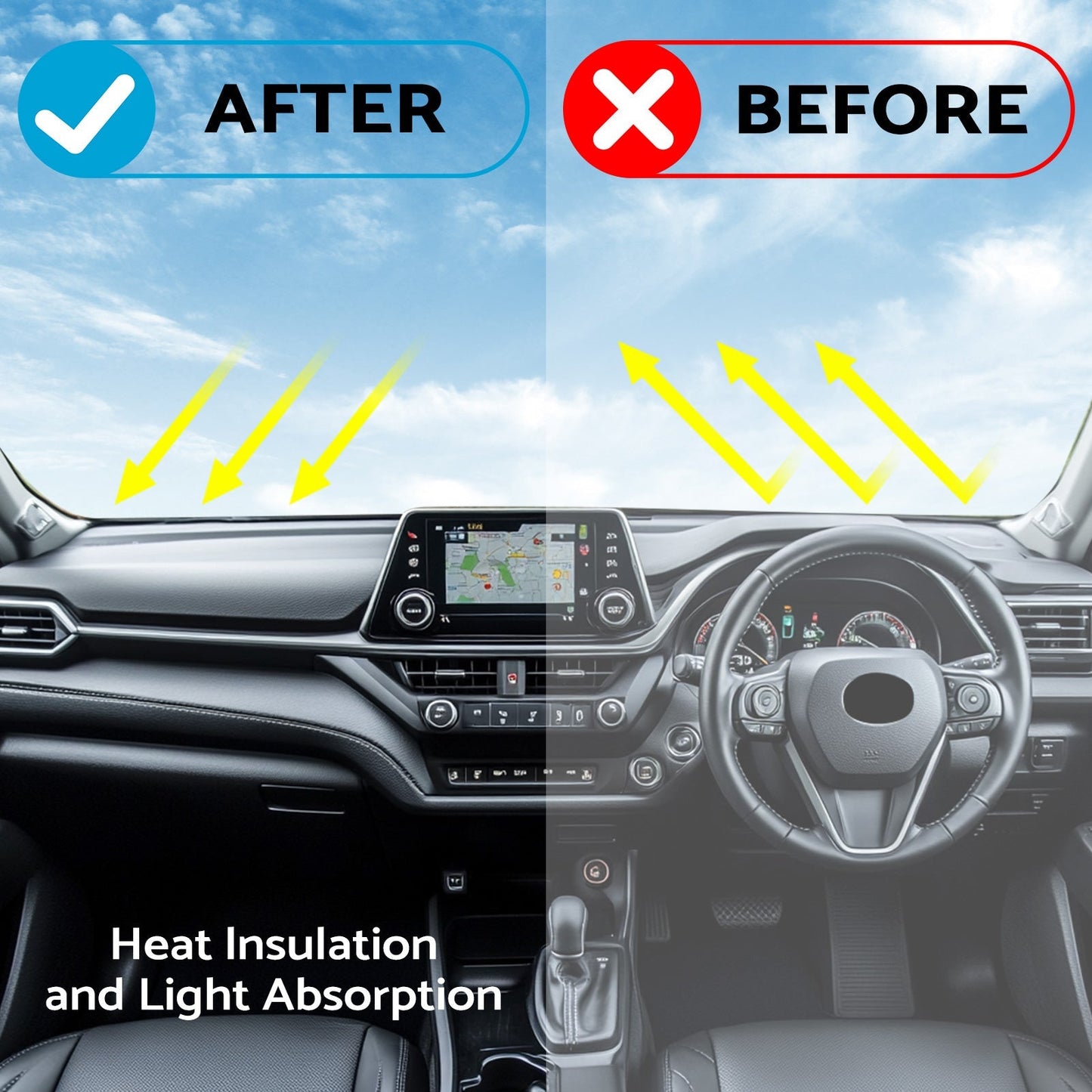 Non - Slip Dash Mat Dashboard Cover Suitable For Toyota RAV4 SUV 2013 - 2018 - Frazy's Auto Parts