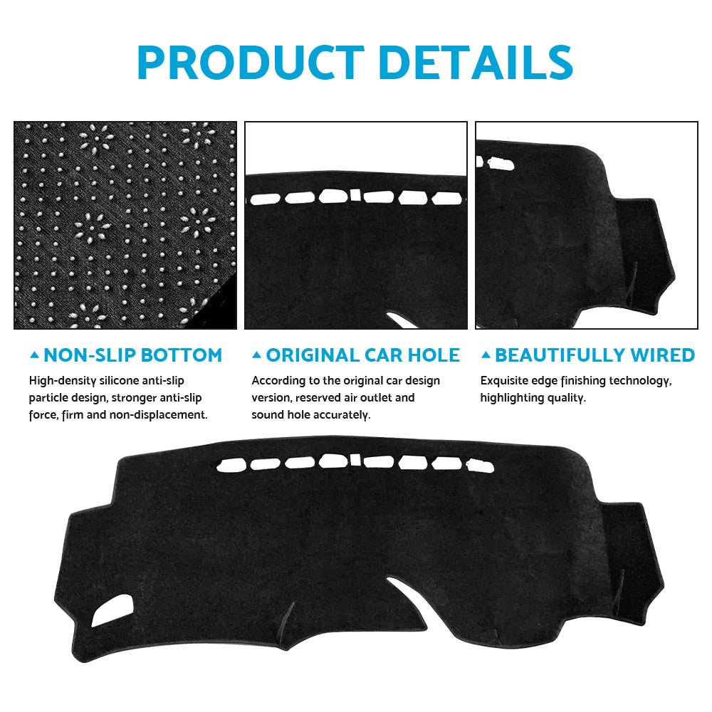 Non - Slip Dash Mat Suitable For Honda Jazz Hatch 2014 - 2022 Dashboard Cover Black - Frazy's Auto Parts