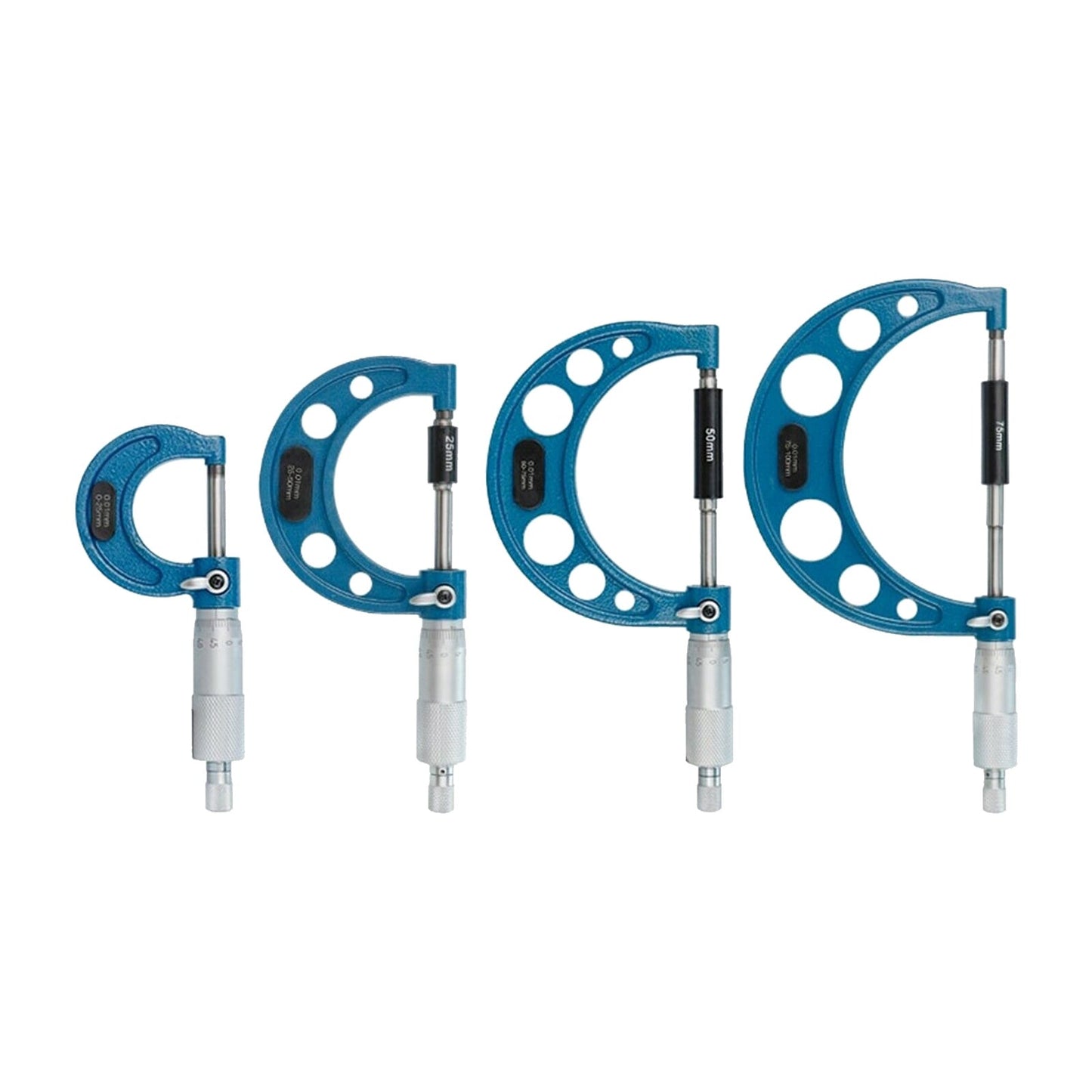 Outside Micrometer Set 0 - 4 inch With Calibration Standards and Wrench Accuracy Tool - Frazy's Auto Parts
