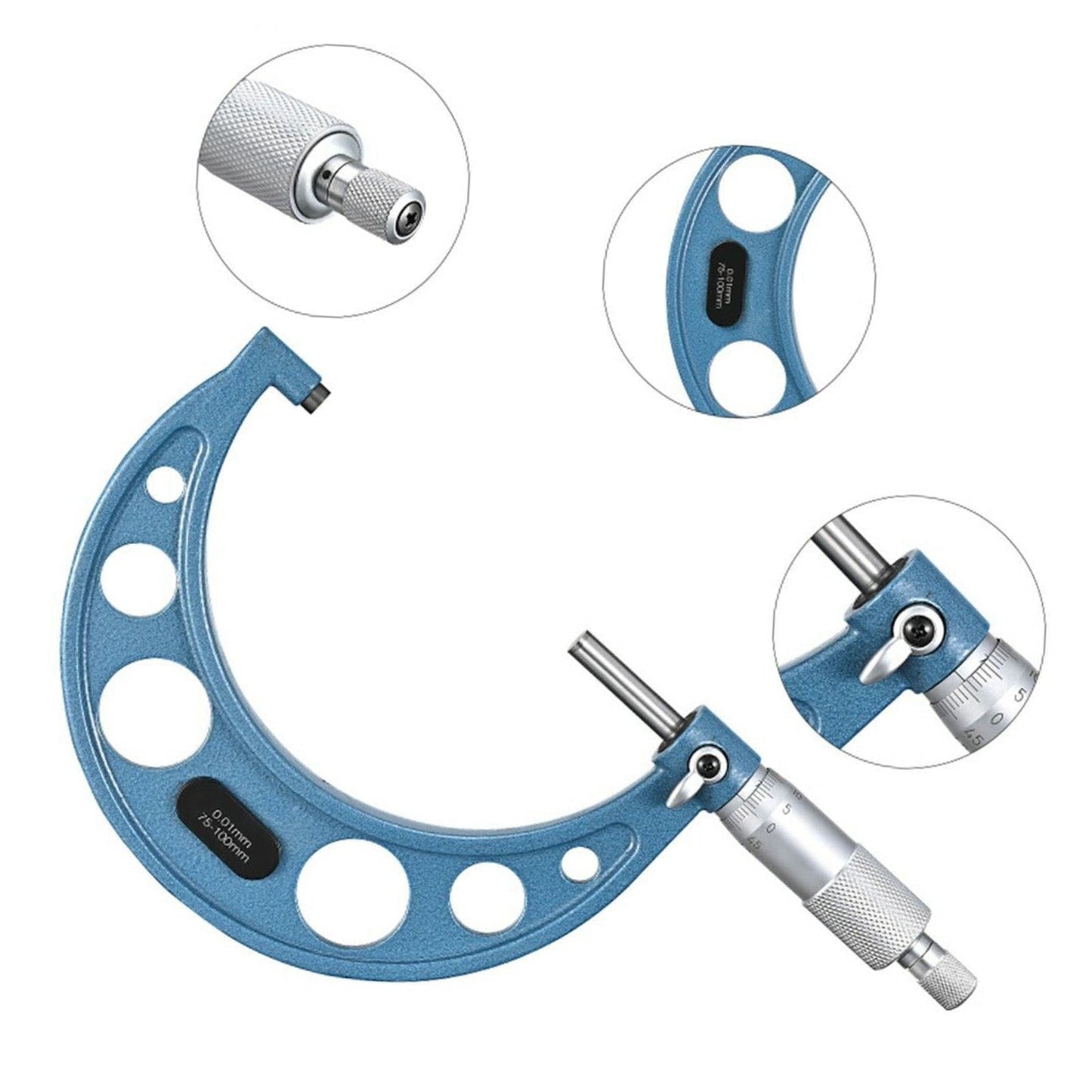 Outside Micrometer Set 0 - 4 inch With Calibration Standards and Wrench Accuracy Tool - Frazy's Auto Parts