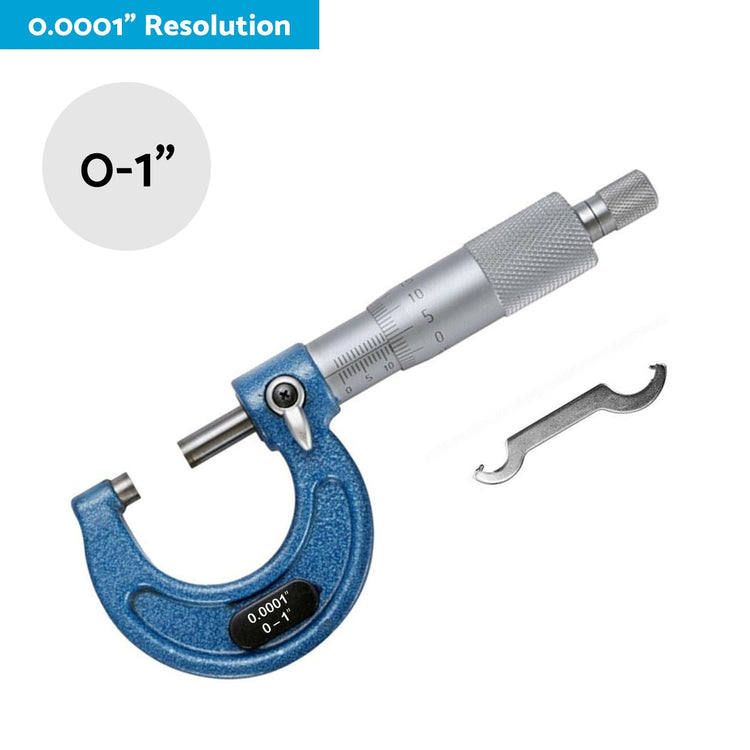 Outside Micrometer Set 0 - 4 inch With Calibration Standards and Wrench Accuracy Tool - Frazy's Auto Parts