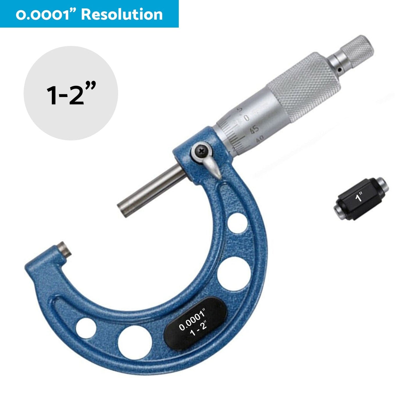 Outside Micrometer Set 0 - 4 inch With Calibration Standards and Wrench Accuracy Tool - Frazy's Auto Parts