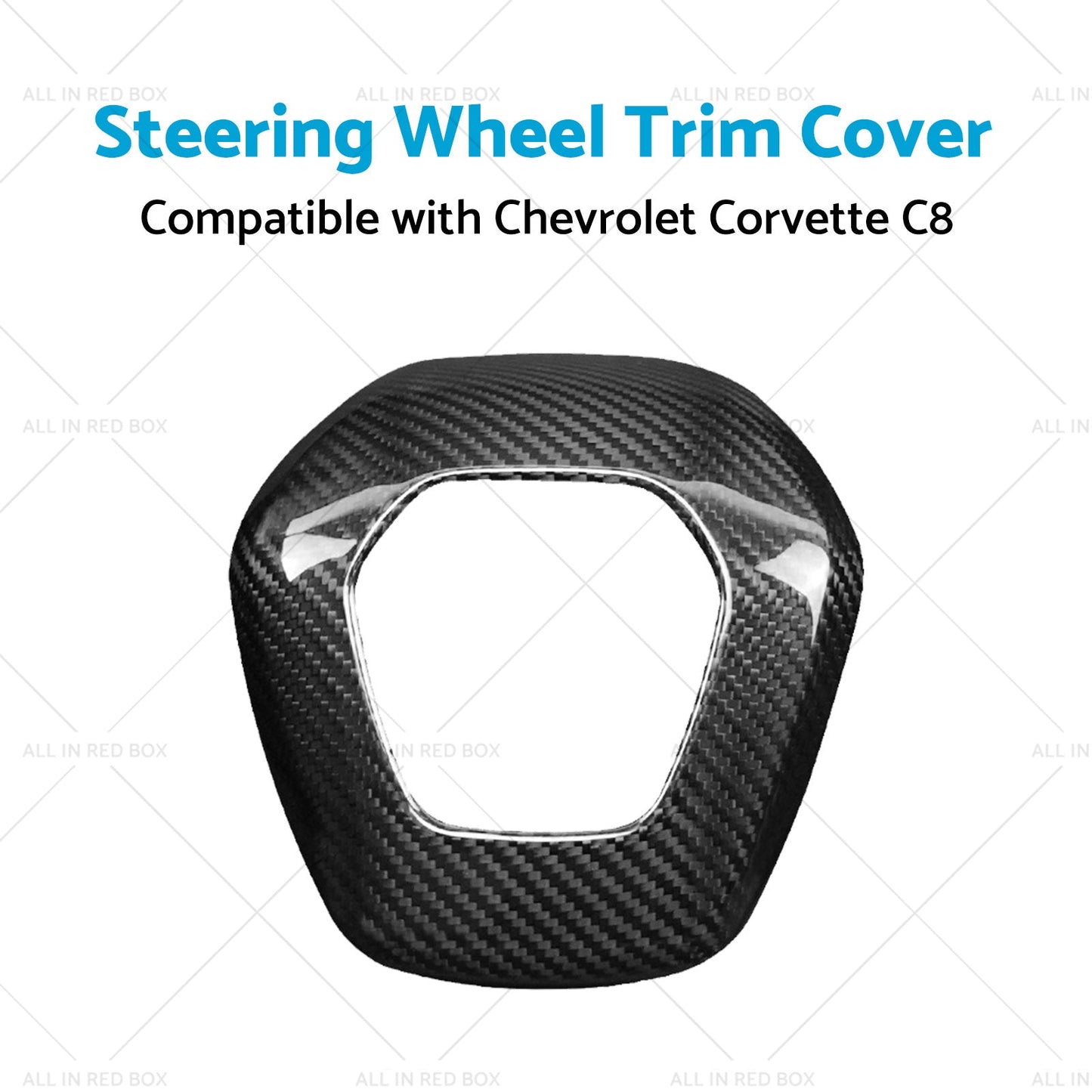 Overlay Real Carbon Fiber Steering Wheel Center Cover Suitable For Corvette C8 - Frazy's Auto Parts