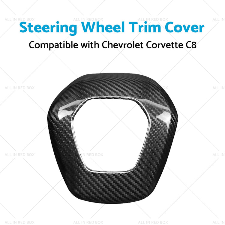 Overlay Real Carbon Fiber Steering Wheel Center Cover Suitable For Corvette C8 - Frazy's Auto Parts