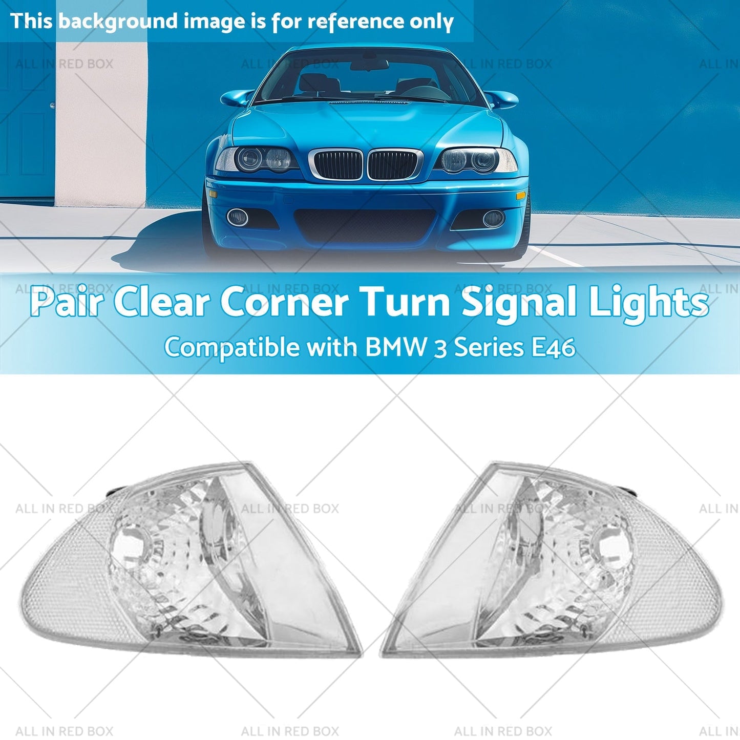 Pair Clear Corner Turn Signal Lights Suitable for BMW E46 98 - 01 3 Series - Frazy's Auto Parts