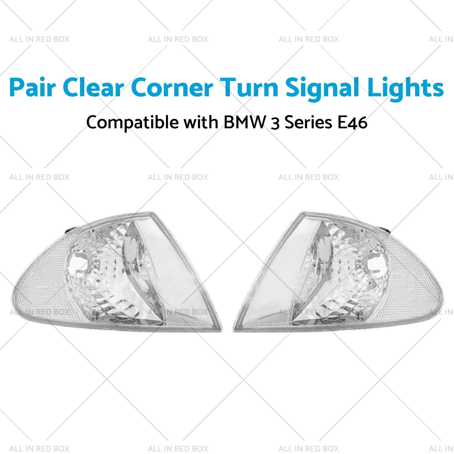 Pair Clear Corner Turn Signal Lights Suitable for BMW E46 98 - 01 3 Series - Frazy's Auto Parts