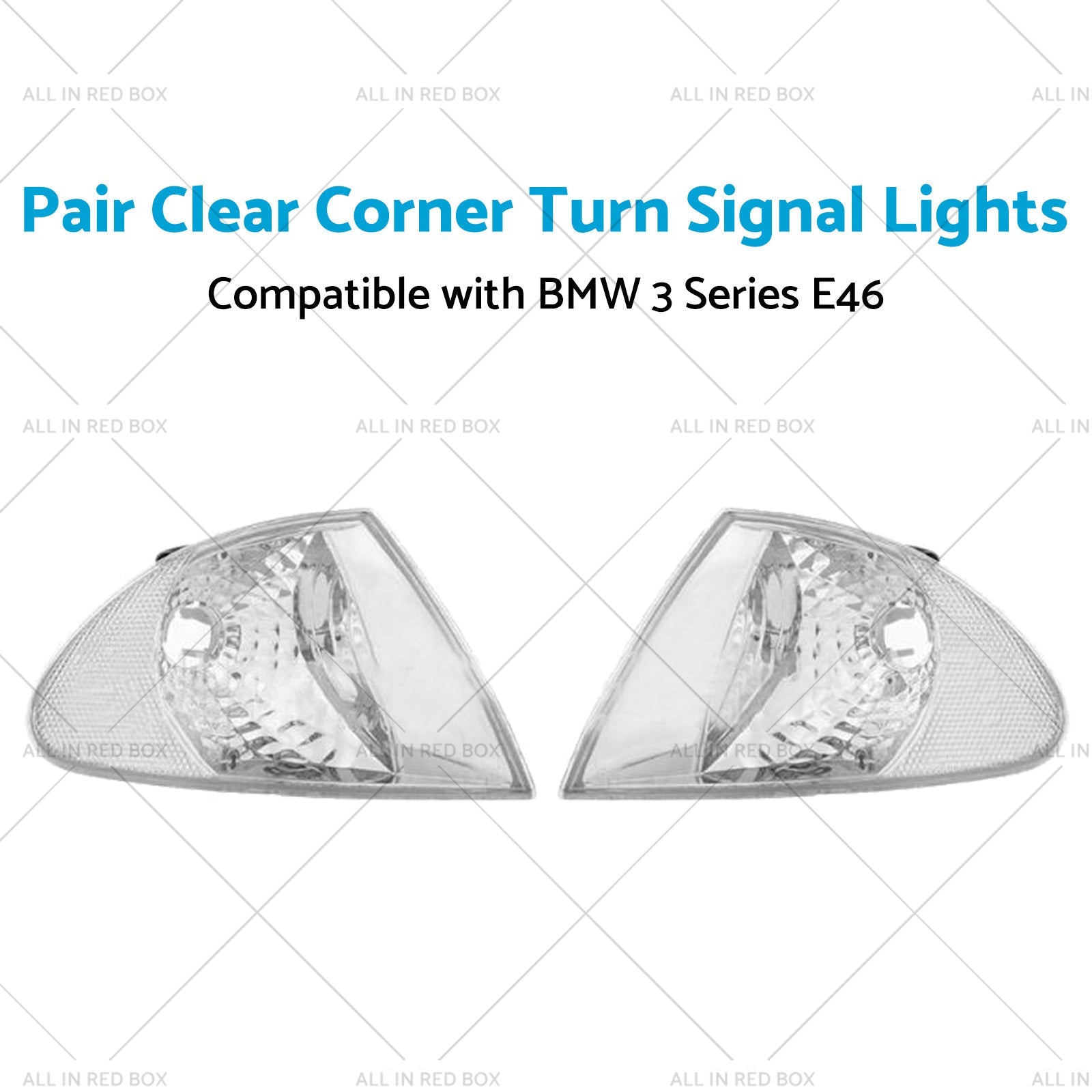Pair Clear Corner Turn Signal Lights Suitable for BMW E46 98 - 01 3 Series - Frazy's Auto Parts