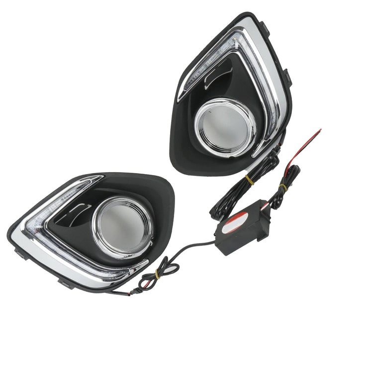 Pair Front Fog Light Lamp LED 12V Suitable For Mitsubishi ASX Outlander 2013 - 15 - Frazy's Auto Parts