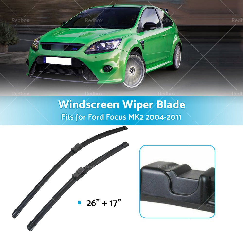 Pair Front Windscreen Wiper Blades 26 inch 17 inch Fits For Ford Focus MK2 2004 - 2011 - Frazy's Auto Parts