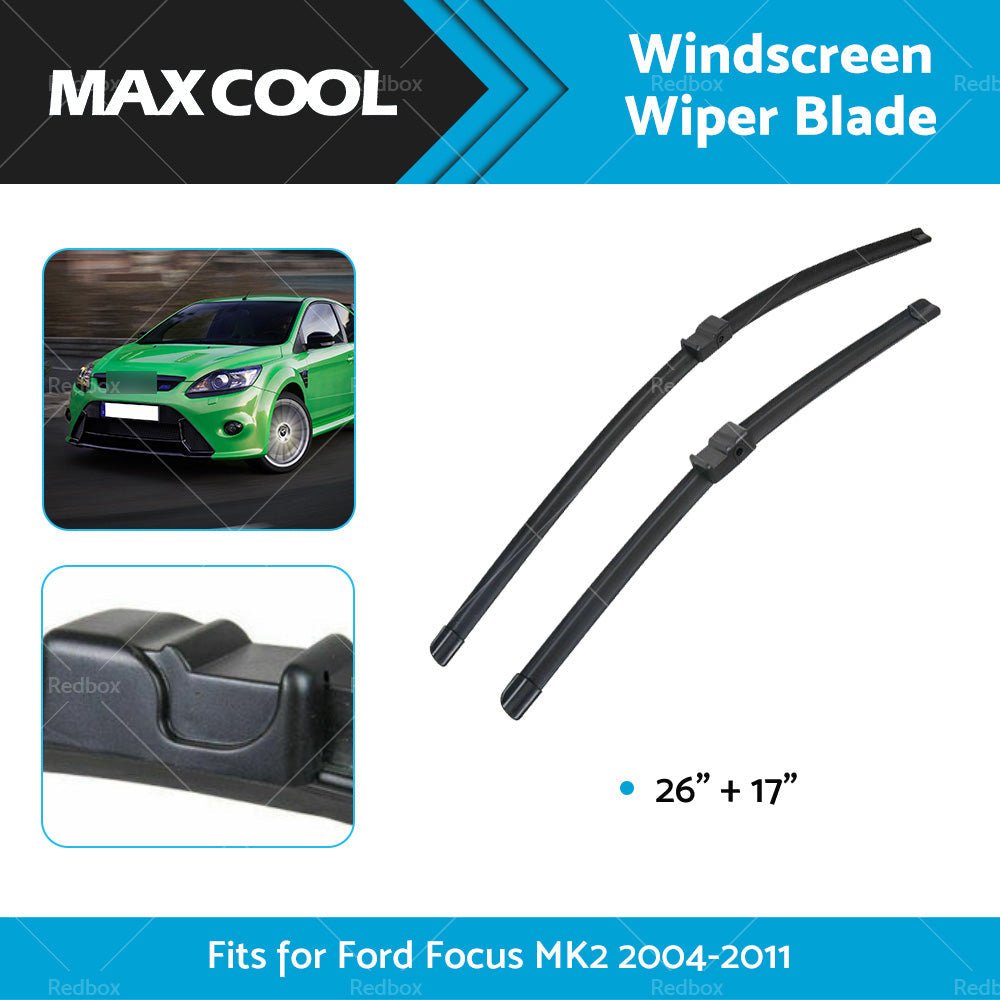 Pair Front Windscreen Wiper Blades 26 inch 17 inch Fits For Ford Focus MK2 2004 - 2011 - Frazy's Auto Parts