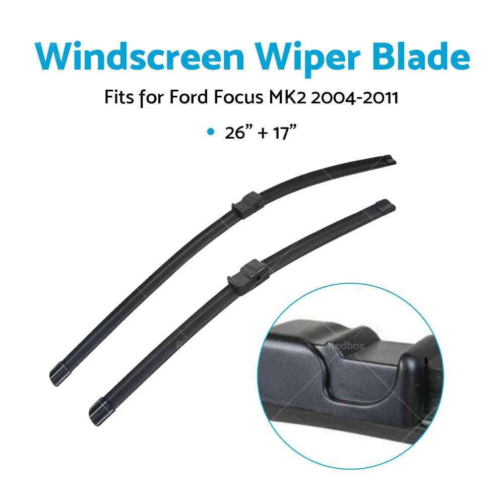 Pair Front Windscreen Wiper Blades 26 inch 17 inch Fits For Ford Focus MK2 2004 - 2011 - Frazy's Auto Parts