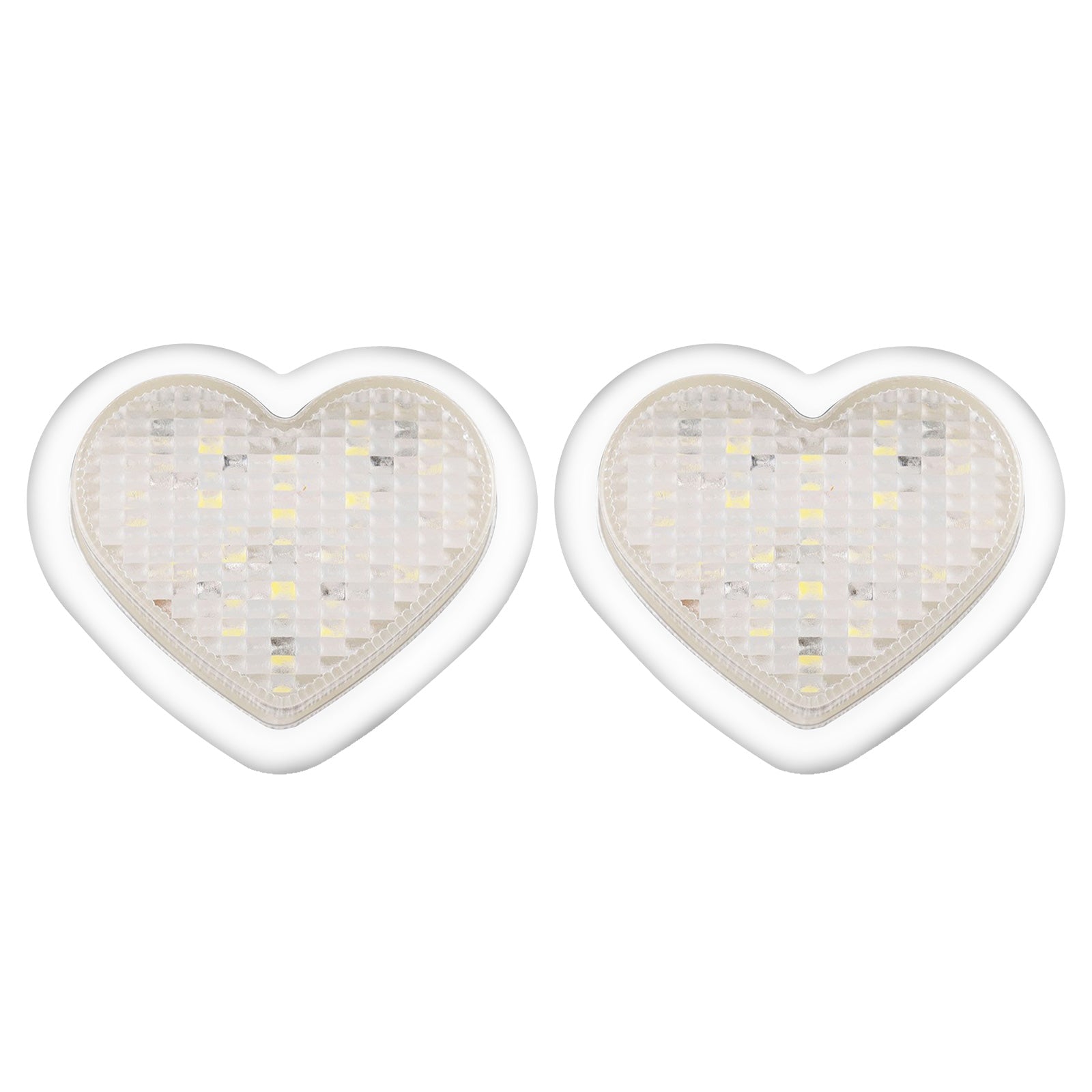 Pair of 12V LED Side Marker Indicators Suitable For Heart Clear Flash White - Frazy's Auto Parts