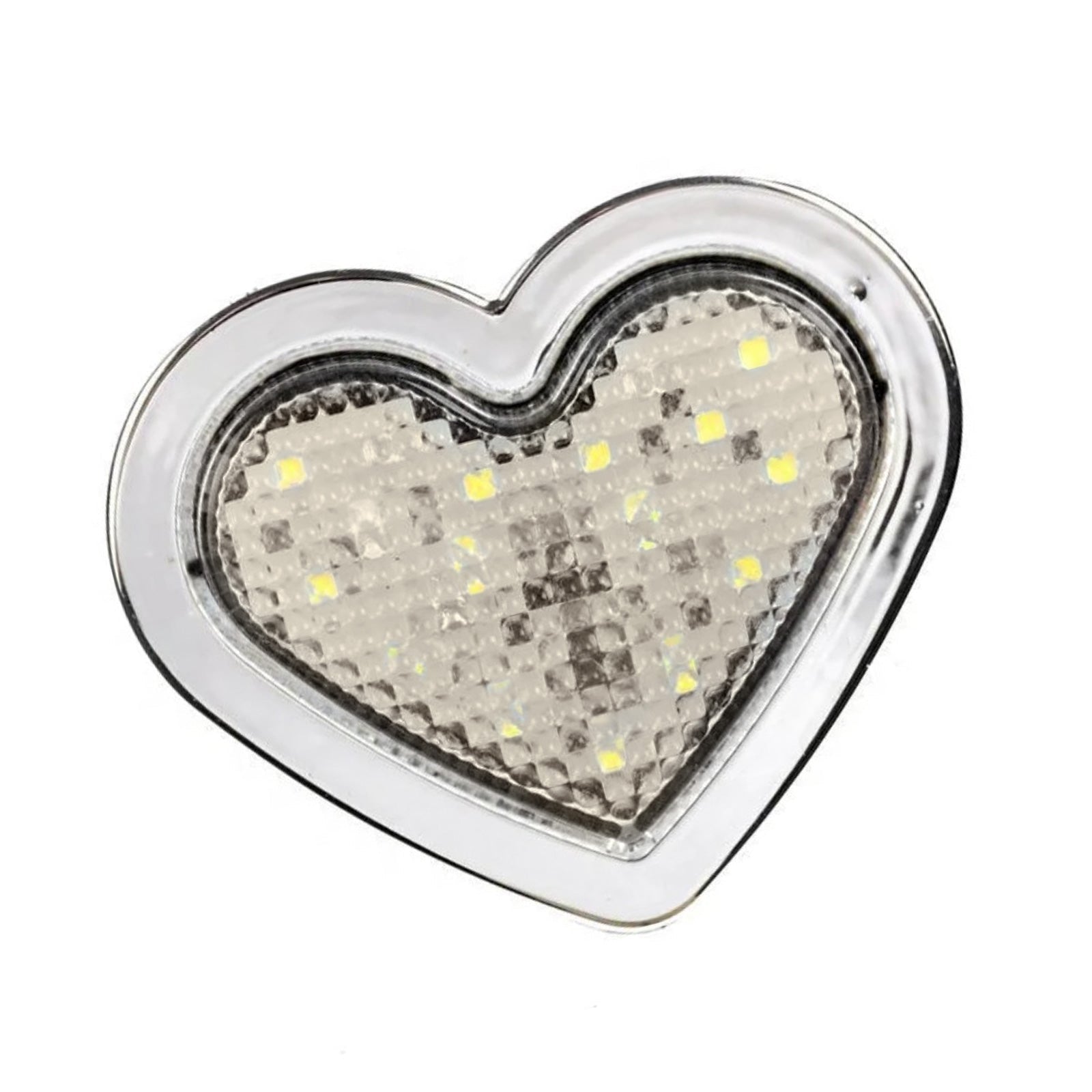 Pair of 12V LED Side Marker Indicators Suitable For Heart Clear Flash White - Frazy's Auto Parts