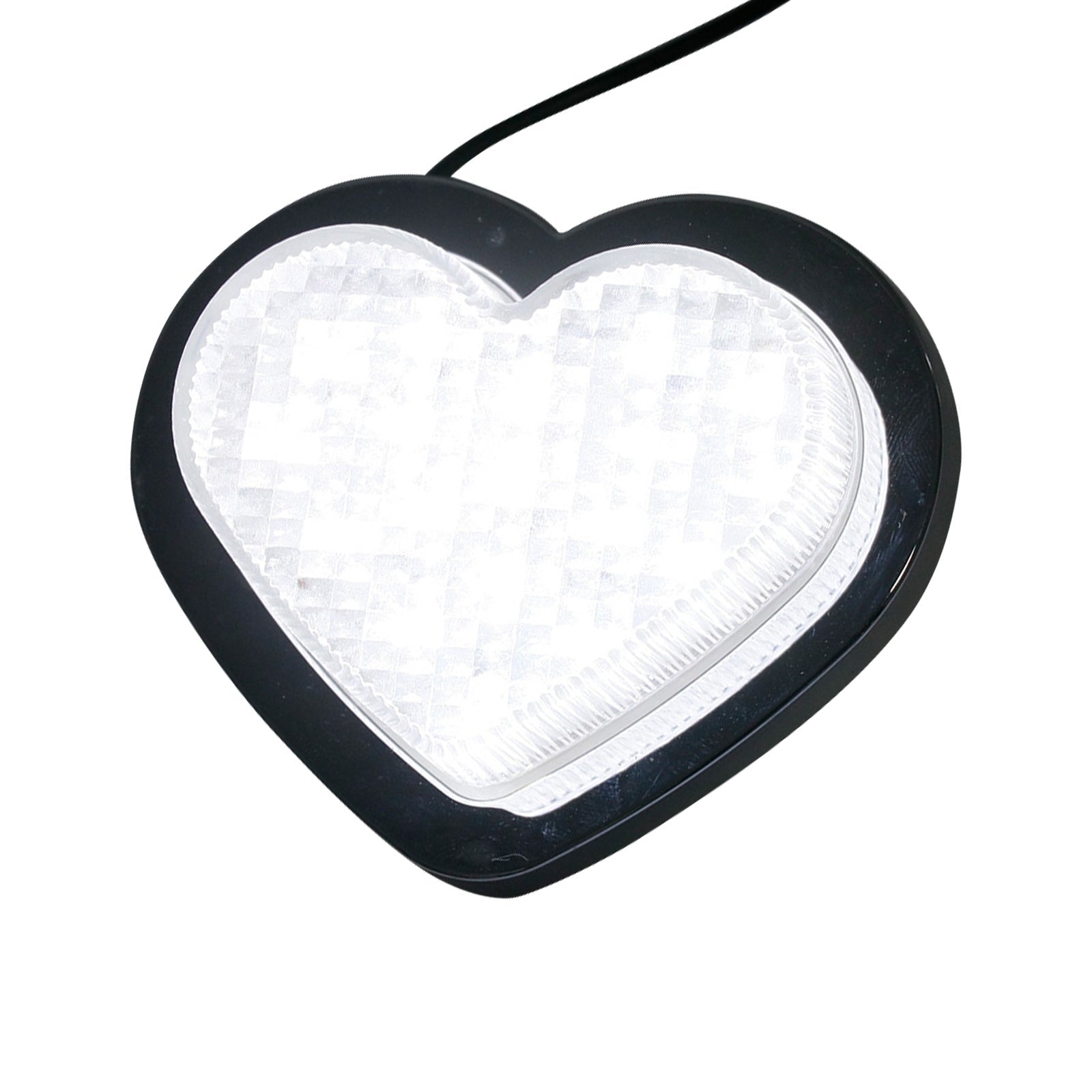 Pair of 12V LED Side Marker Indicators Suitable For Heart Clear Flash White - Frazy's Auto Parts