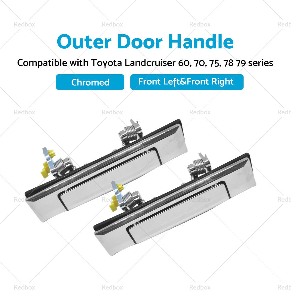 Pair of Chrome Door Handles Suitable For Toyota Land Cruiser 60 / 70 / 75 / 78 / 79 1980 - 2007 - Frazy's Auto Parts