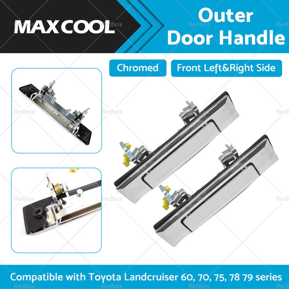 Pair of Chrome Door Handles Suitable For Toyota Land Cruiser 60 / 70 / 75 / 78 / 79 1980 - 2007 - Frazy's Auto Parts