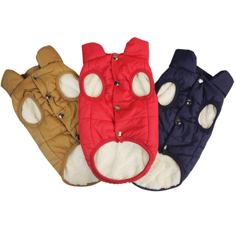 Pet Dog Warm Windproof Coat Fleece Jacket Jumper Sweater Winter Puppy Clothes AU - Frazy's Auto Parts