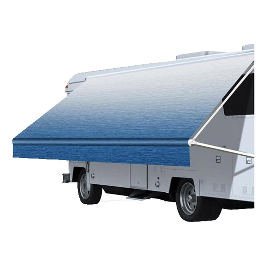 PVC Vinyl Awning Fabric Blue Fade 13 - 16FT Suitable For RV Caravan Trailer Camper - Frazy's Auto Parts