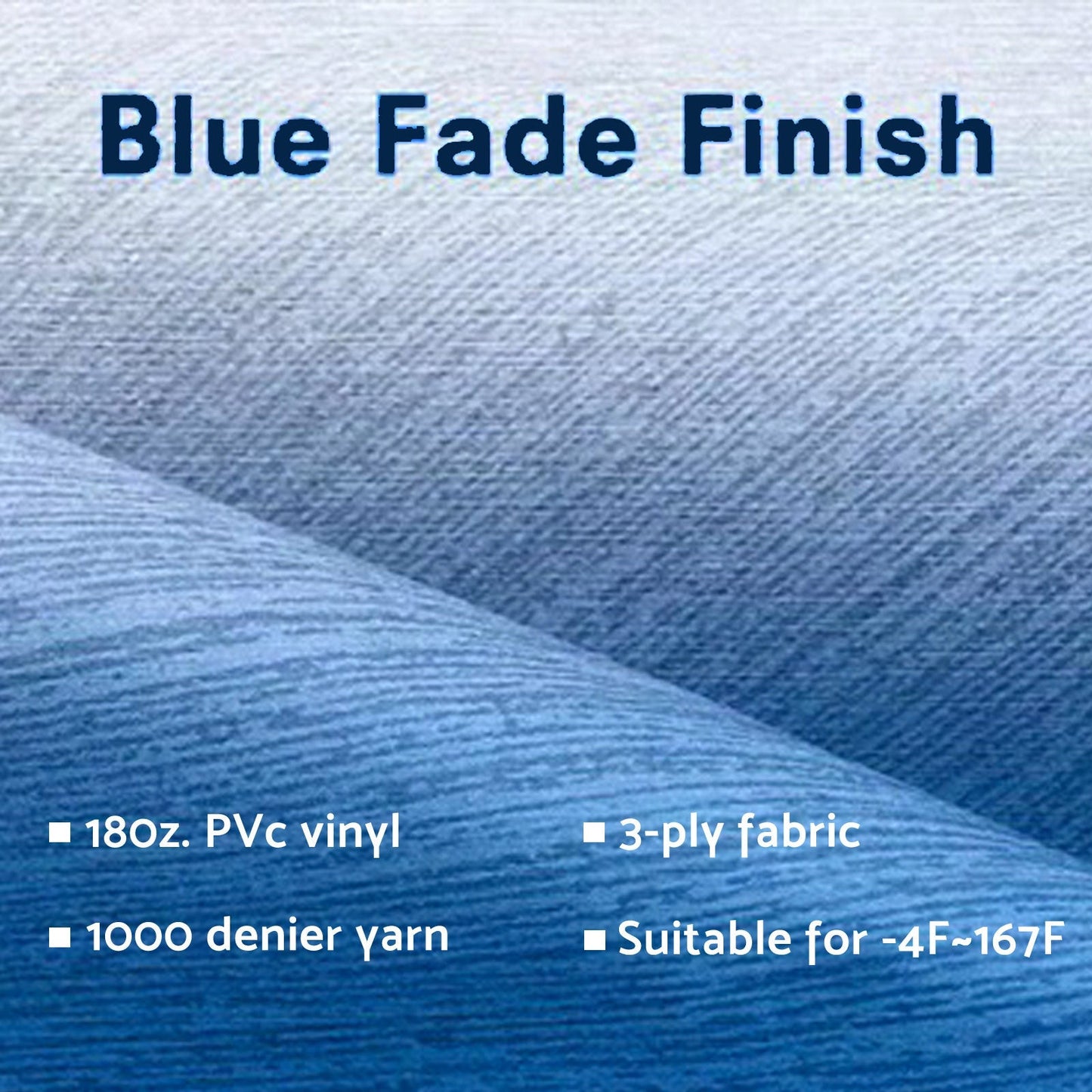 PVC Vinyl Awning Fabric Blue Fade 13 - 16FT Suitable For RV Caravan Trailer Camper - Frazy's Auto Parts