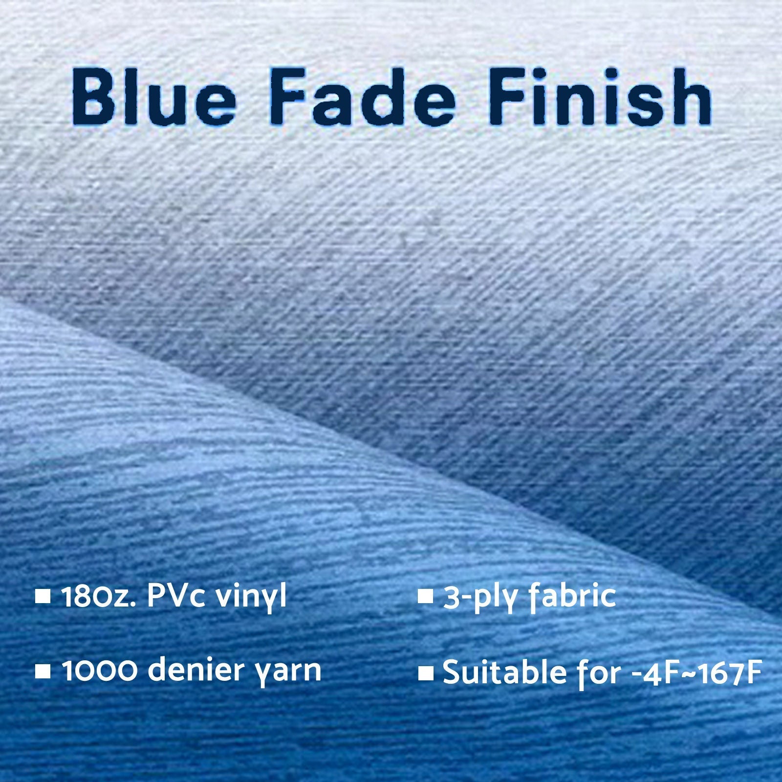 PVC Vinyl Awning Fabric Blue Fade 13 - 16FT Suitable For RV Caravan Trailer Camper - Frazy's Auto Parts
